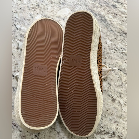 Madewell Sidewalk Low-Top Sneakers in Spotted Calf Hair Sz 7 - Picture 5 of 12